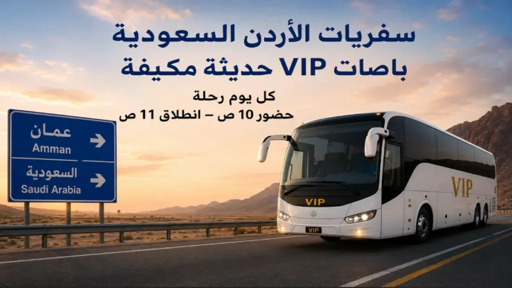 سفريات الأردن السعودية باصات vip